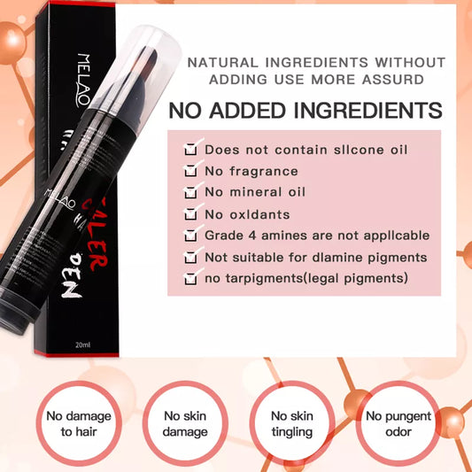 MELAO Brightening Hair Dye Pen Brown Color Temporary Stick hairs Touch Up Pens
