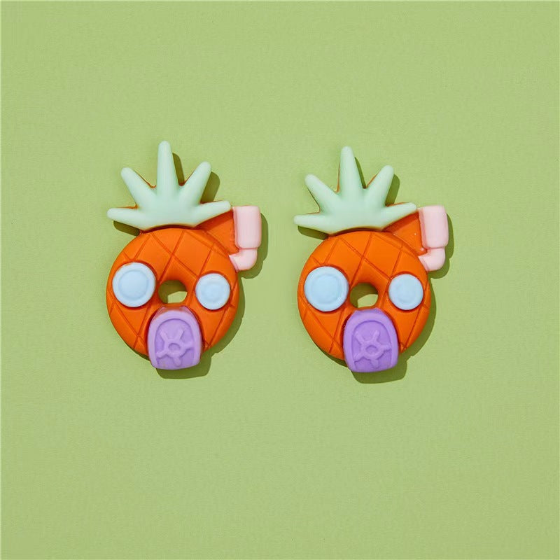 【Spongebob donut charms】adorable spongebob donut charms resin charge cute diy craft acessories